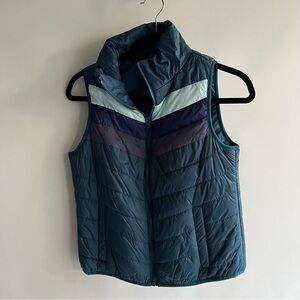 Arizona Jean Co Puffer Vest Sz Sm Blue Sleeveless EUC